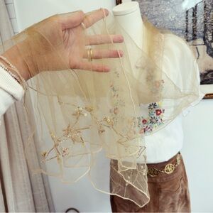 ✨ VINTAGE 90s beaded tulle scarf